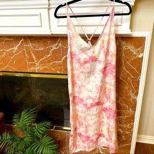 Stars above silky tie dye nightgown